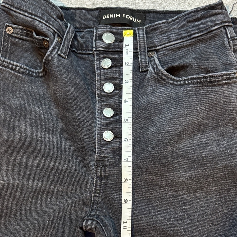 Denim Forum Yoko High Rise Slim Jeans Washed Black Size 26 ππ€ - Picture 11 of 12